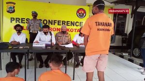 Pelaku Pengedar Ganja dan Sabu dibekuk Polisi Kota Sorong