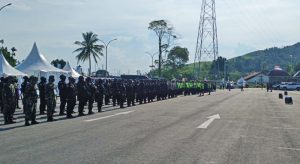 Jelang Opening Ceremony PON XX Papua 2021, TNI /Polri Gelar Apel Gabungan di Stadion Utama Lukas Enembe