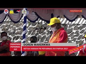 Upacara Penaikan Bendera Kontingen Peparnas XVI Papua