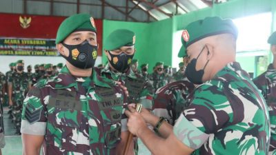 40 Prajurit TNI Di Kodim 1709/Yawa Terima Kenaikan Pangkat