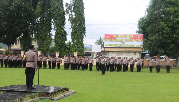 Polres Jayapura siagakan Personil gelar operasi keselamatan Cartenz 2024