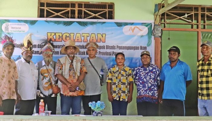 Kainkain Karkara Byak dan Nusantara Fund Sosialisasi Program Penguatan Ekonomi di Kampung Korem Biak Utara